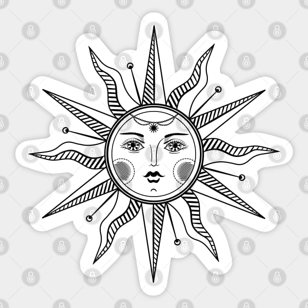 Vintage sun Sticker by Avisnanna